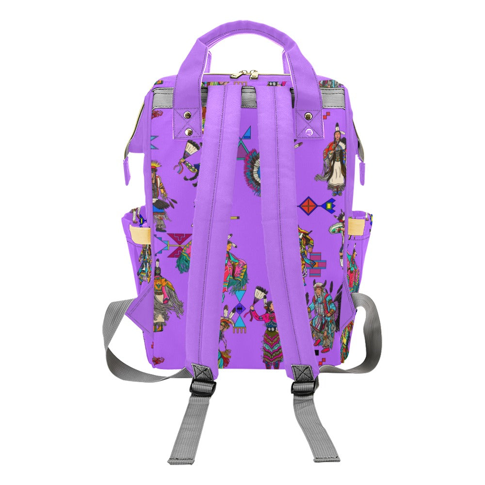 Grand Entry Dancers Purple Multi-Function Diaper Backpack