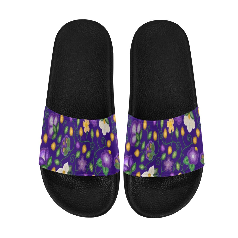 Midnight Moss Bloom Slide Sandals