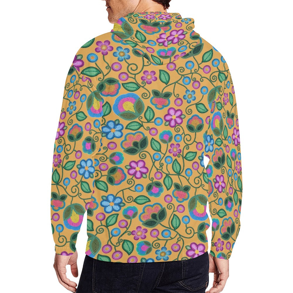 Turquoise Sunbeam Yellow Zip Hoodie
