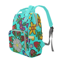 Load image into Gallery viewer, Berry Pop Turquoise Multi-Function Diaper Backpack/Diaper Bag
