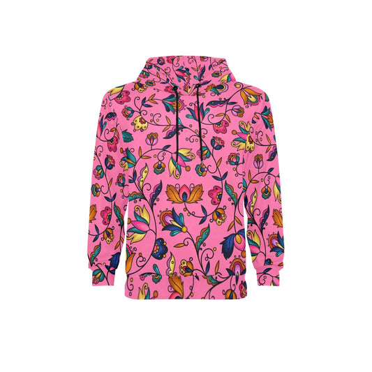 Copper Prairie Petals Pink Fleece Hoodie