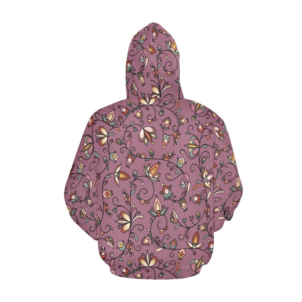 Burnt Sky Petals Magenta Hoodie for Men
