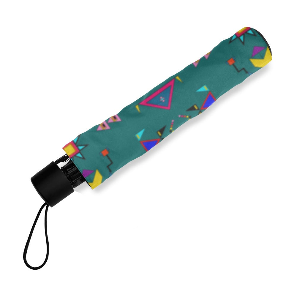 Enemy Territory Teal Foldable Umbrella