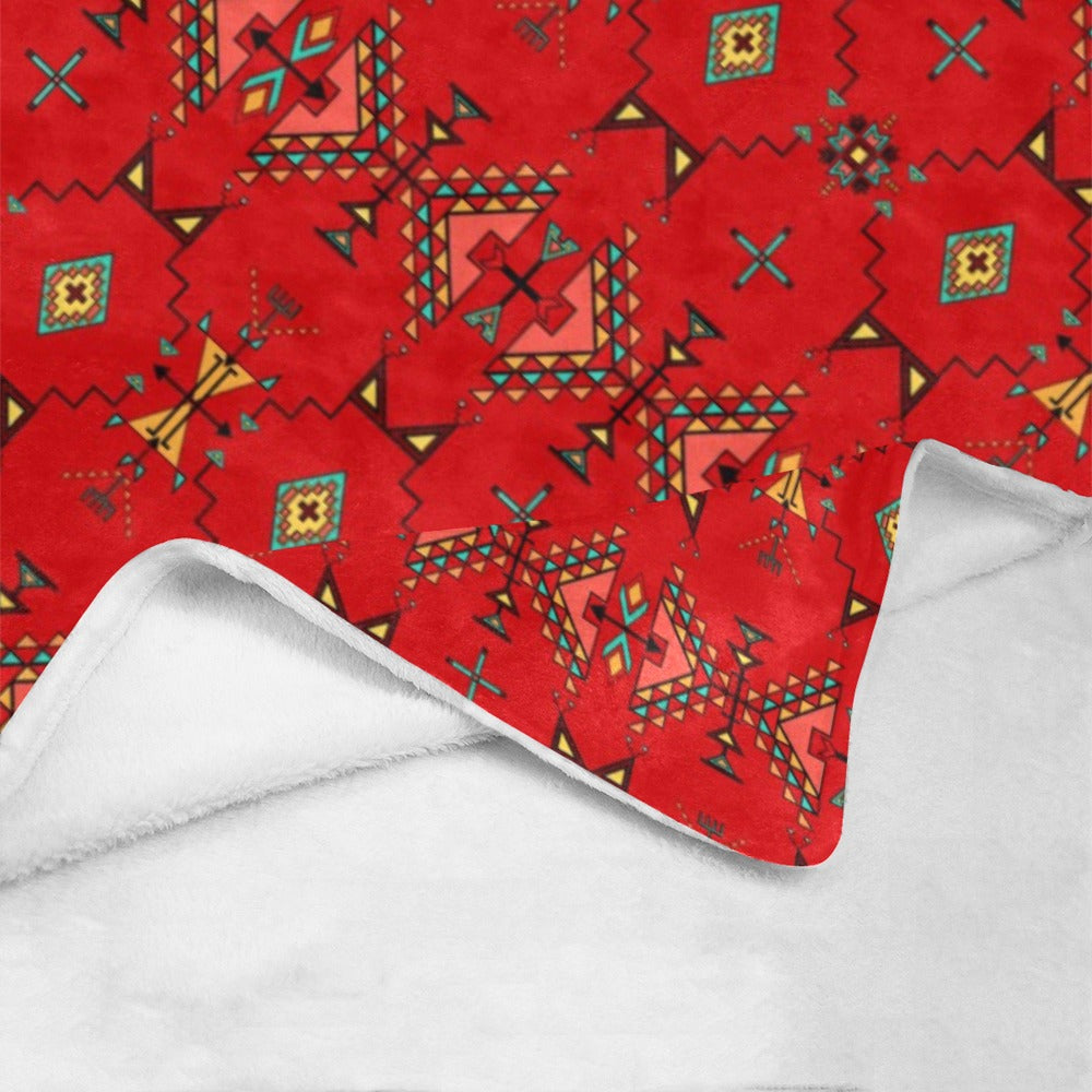 Thunder Flight Red X-Large Micro Fleece Blanket