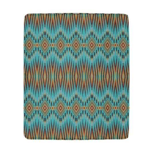 Fire Feather Turquoise Ultra-Soft Micro Fleece Blanket 50"x60"