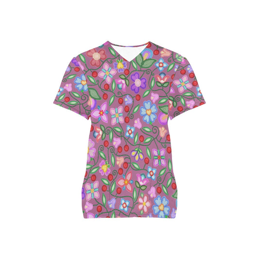 Petal Harmony Dusty Rose Scrub Top