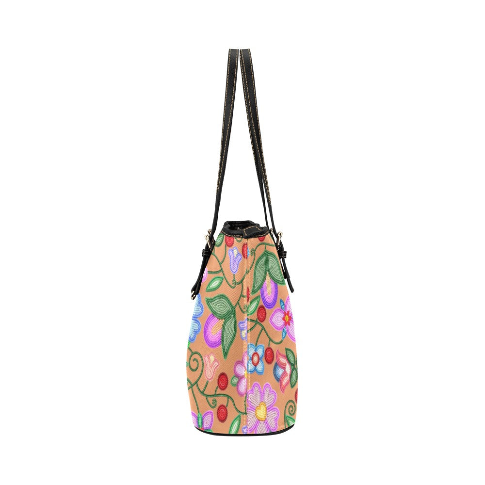 Petal Harmony Terracotta Leather Tote