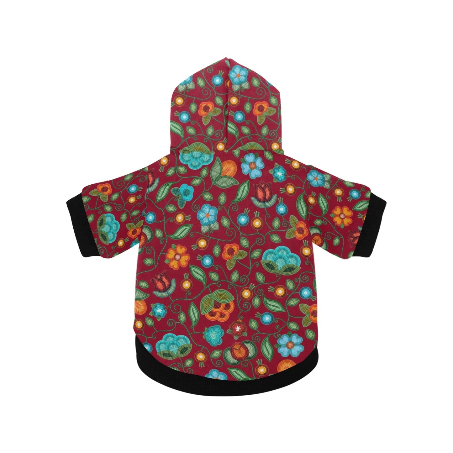 Prairie Fire Petals Red Pet Hoodie