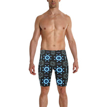 Load image into Gallery viewer, Rising Star Wolf Moon Men&#39;s Knee Length Swimming Trunks
