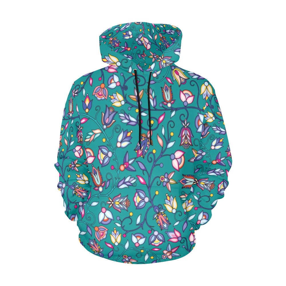 Buffalo Bloom Turquoise Hoodie for Men