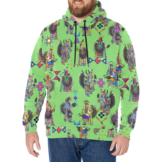 Men's Tradish Dancers Grass Men's Long Sleeve Fleece Hoodie