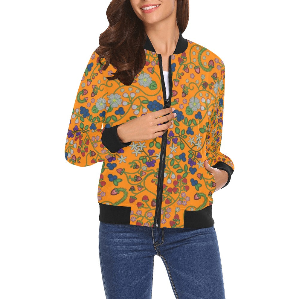 Grandmother Stories Carrot Bomber Jacket for Women