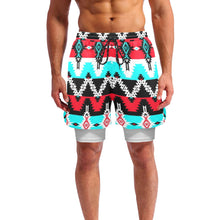 Load image into Gallery viewer, Two Spirit Dance Men&#39;s Sports Shorts with Compression Liner
