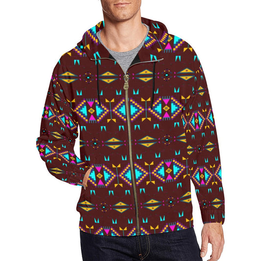 Rite of Passage Pemmican Berry Men's Zipper Hoodie