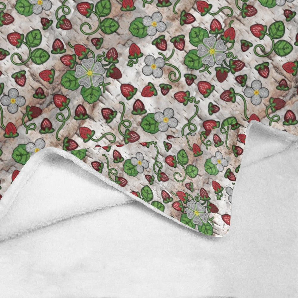Strawberry Dreams Br Bark X-Large Micro Fleece Blanket
