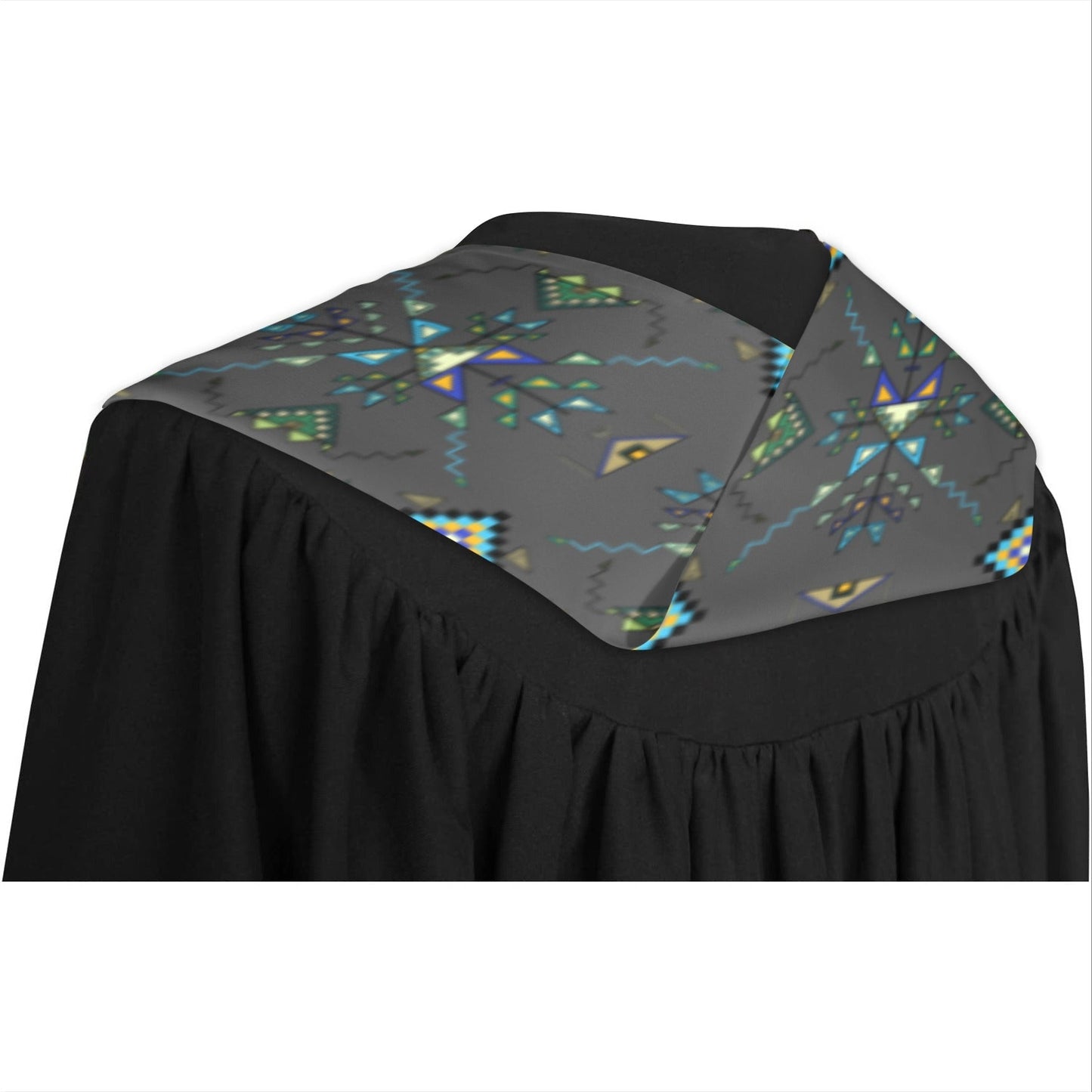 Bear Shield Gray Graduation Stole