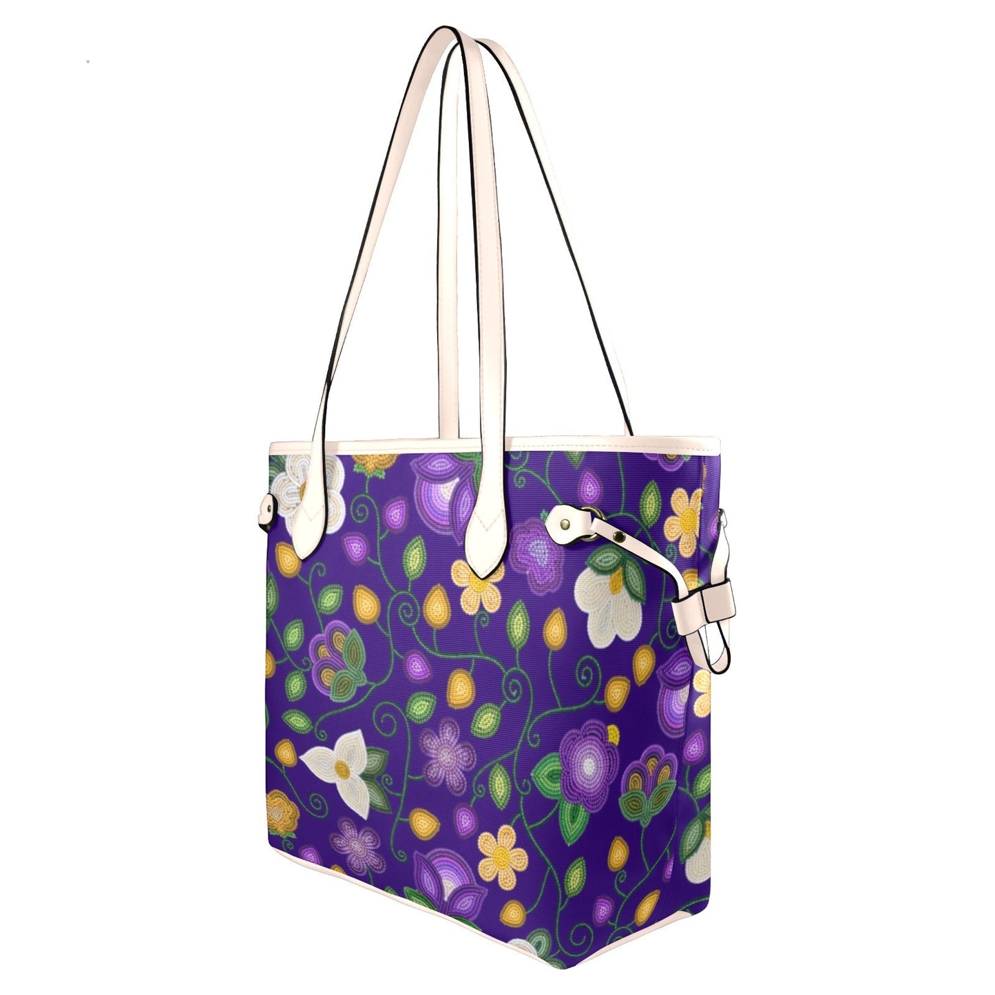 Midnight Moss Bloom Aubergine Clover Canvas Tote