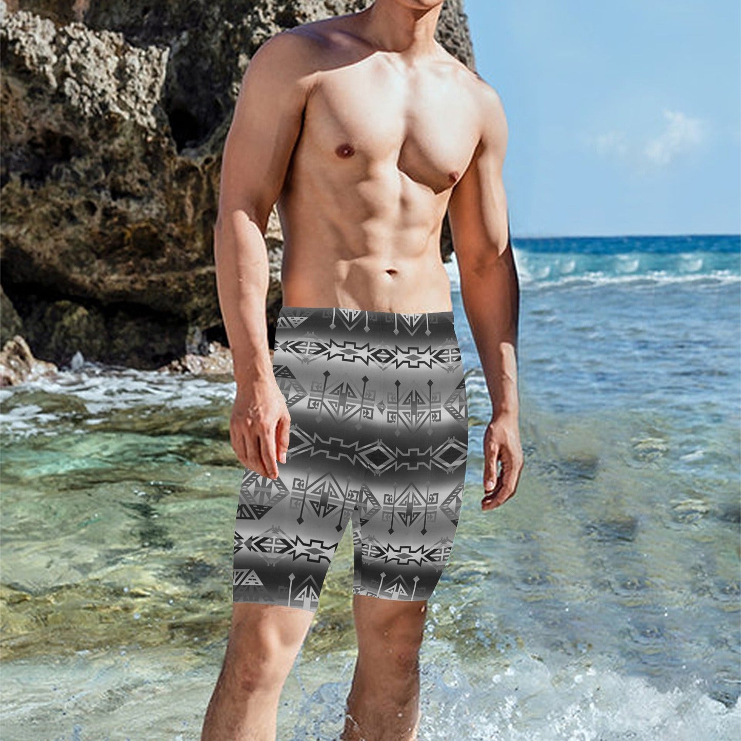 Trade Route Cave Men's Knee Length Swimming Trunks