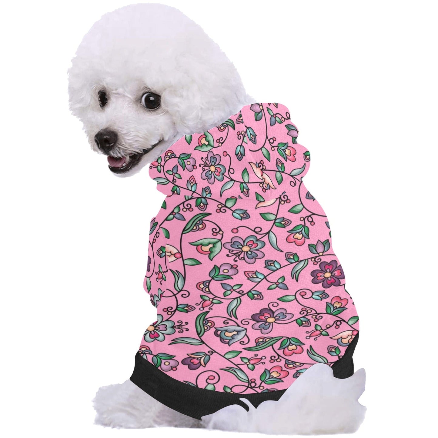 Amber Evening Garland Pink Pet Dog Hoodie