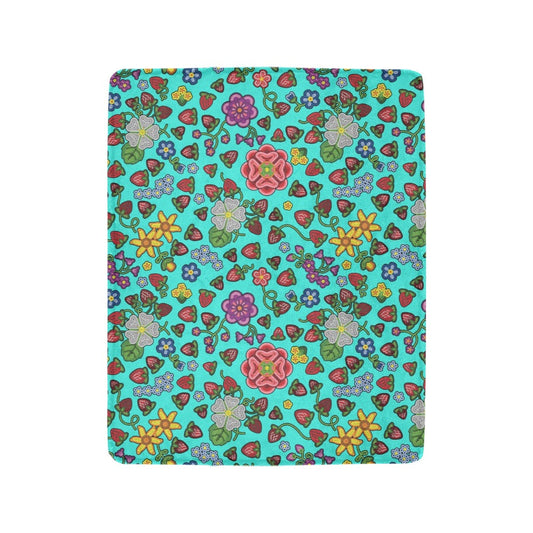 Berry Pop Turquoise Ultra-Soft Micro Fleece Blanket 40"x50"