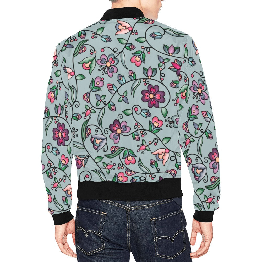 Amber Evening Garland Turquoise Bomber Jacket for Men