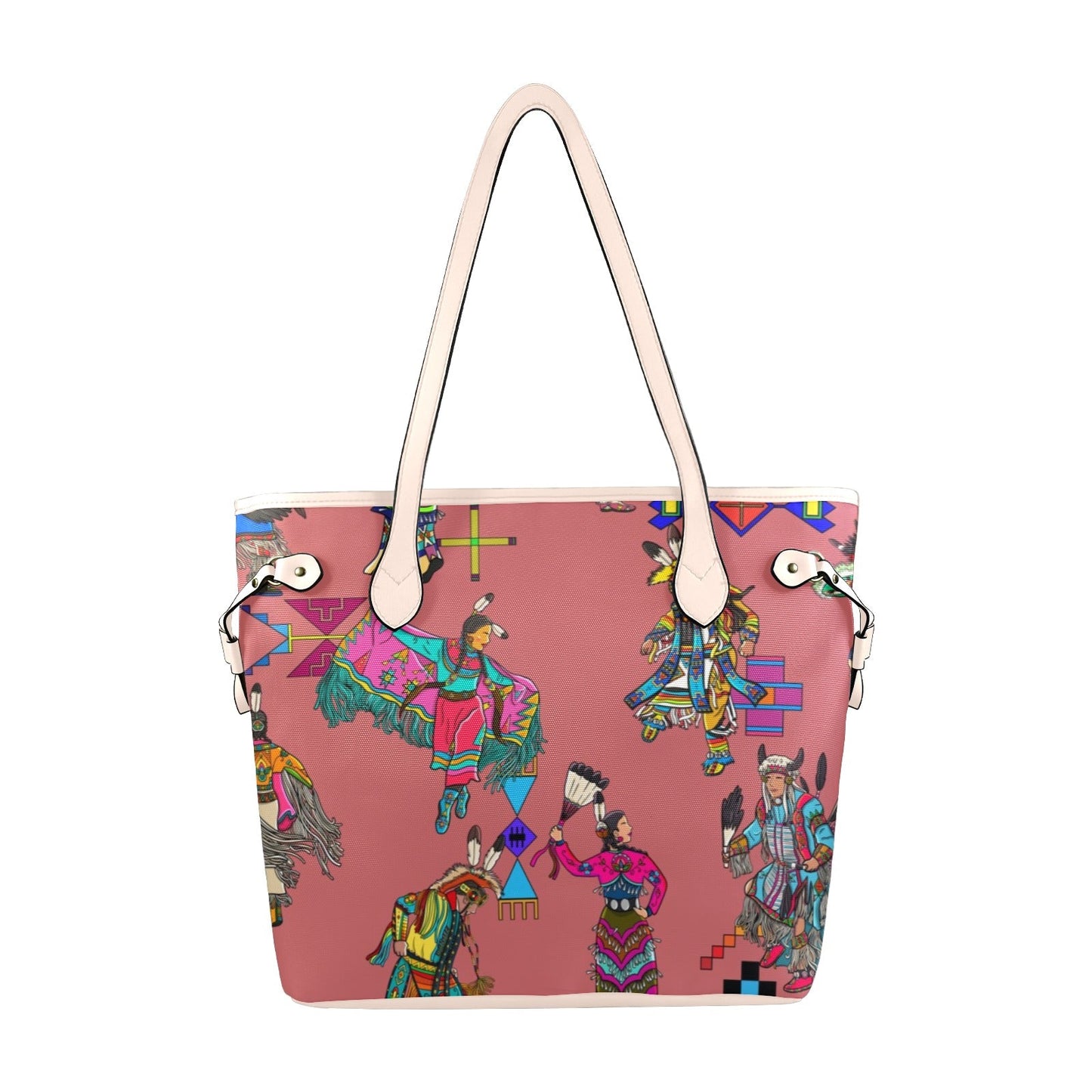 Grand Entry Dancers Terra Clover Canvas Tote Bag