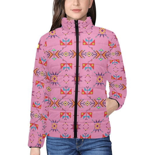 Scattered Generations Pink Women's Padded Jacket