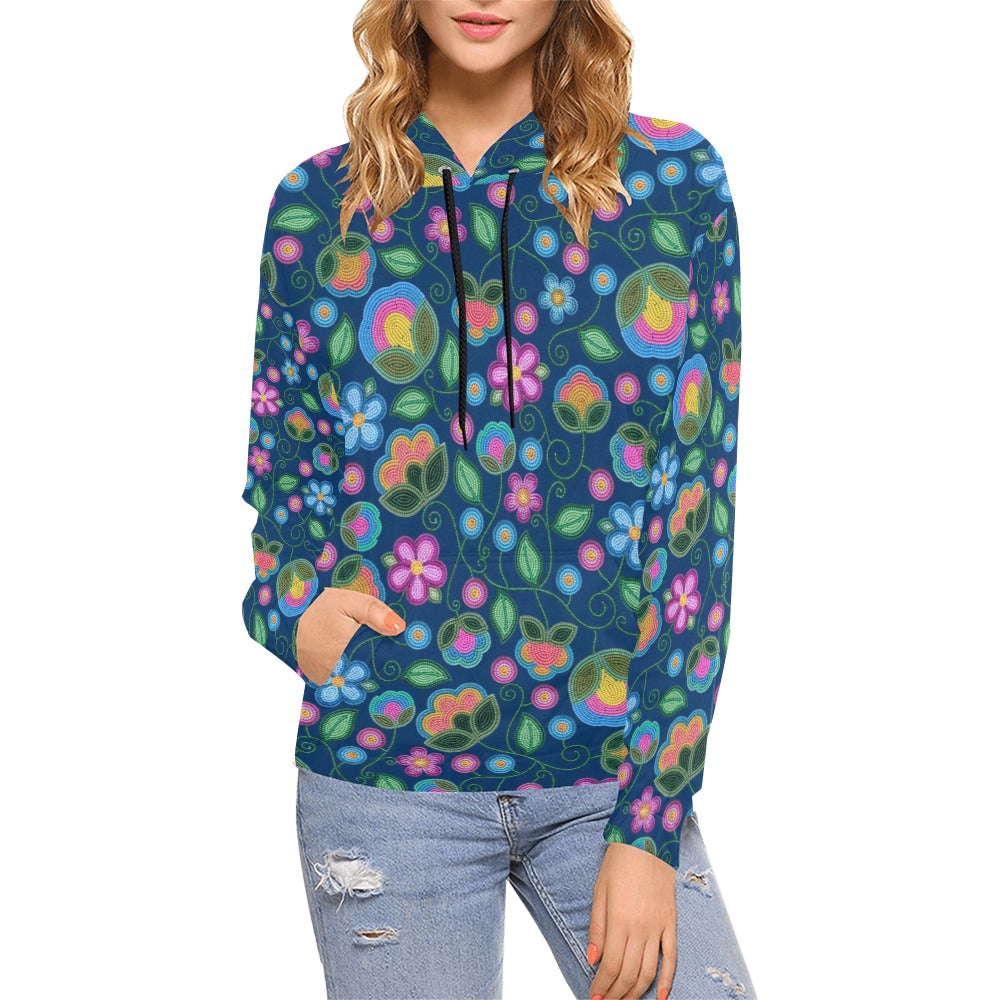 Turquoise Sunbeam Blue Hoodie for Women