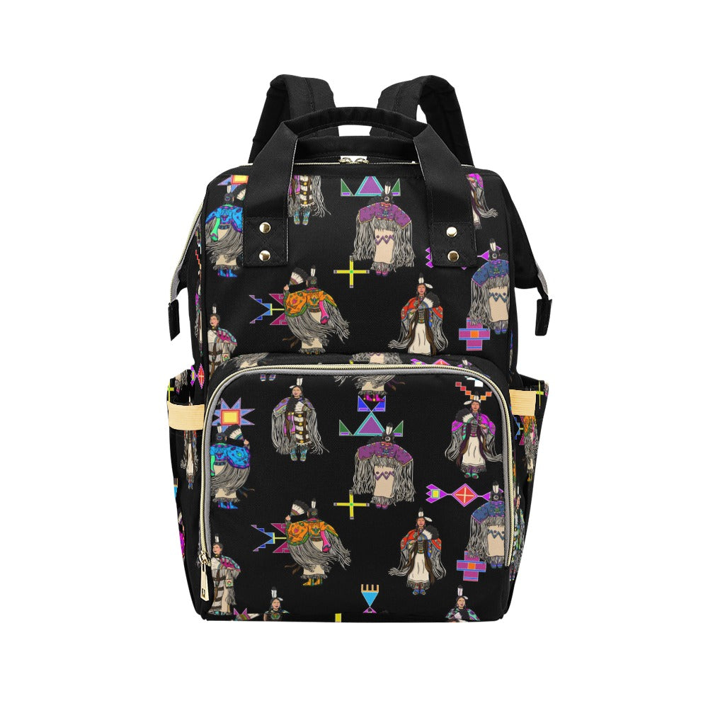 Women's Tradish Dancers Black Multi-Function Diaper Backpack
