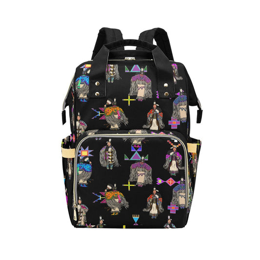 Women's Tradish Dancers Black Multi-Function Diaper Backpack