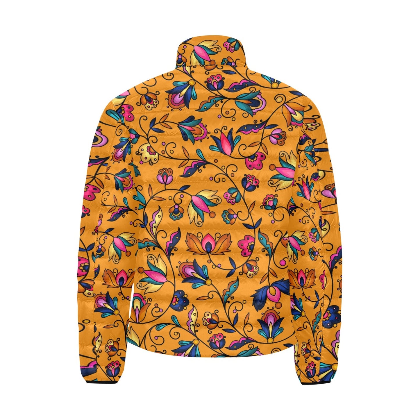 Copper Prairie Petals Orange Padded Jacket
