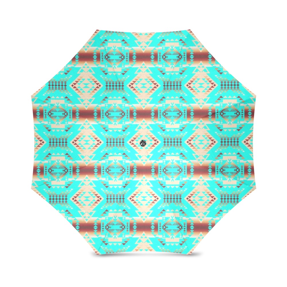 Gathering Earth Turquoise Foldable Umbrella