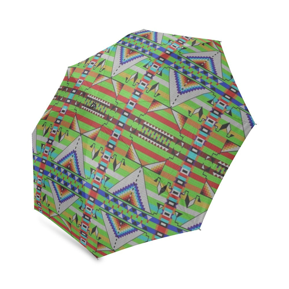 Medicine Blessing Lime Green Foldable Umbrella