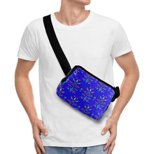 Load image into Gallery viewer, Dakota Damask Blue Belt Bag
