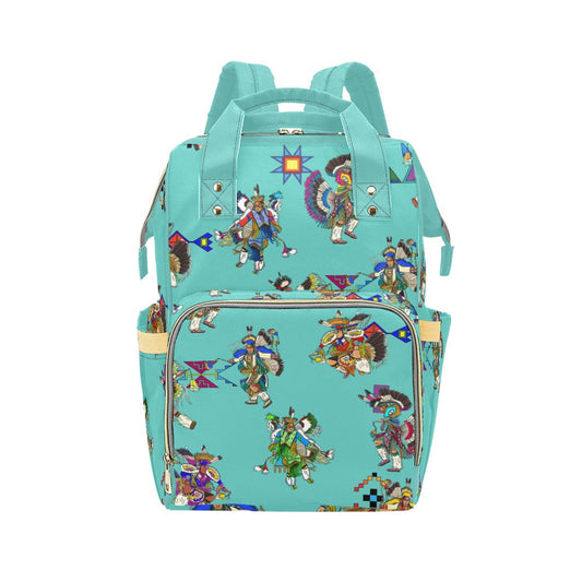 Men's Fancy Dancers Eggshell Blue Multi-Function Diaper Backpack