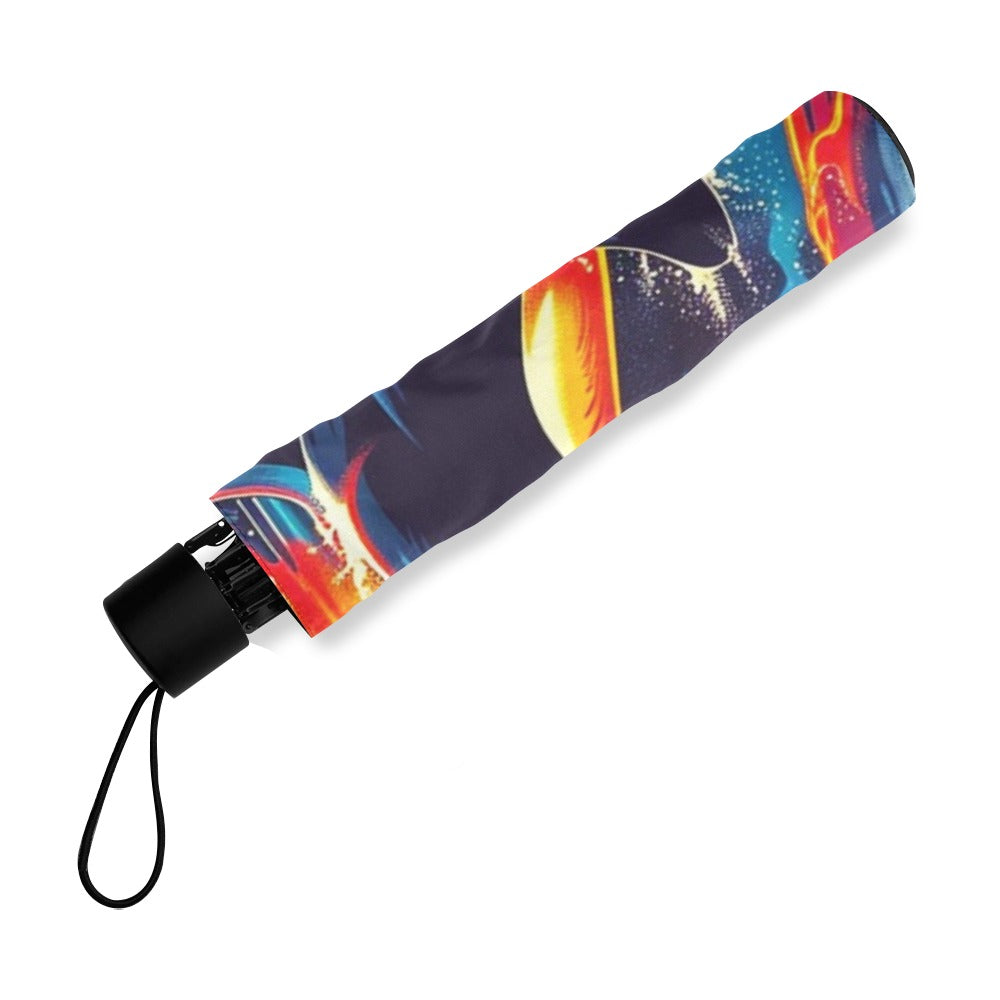 Killer Whales in the Bay Foldable Umbrella