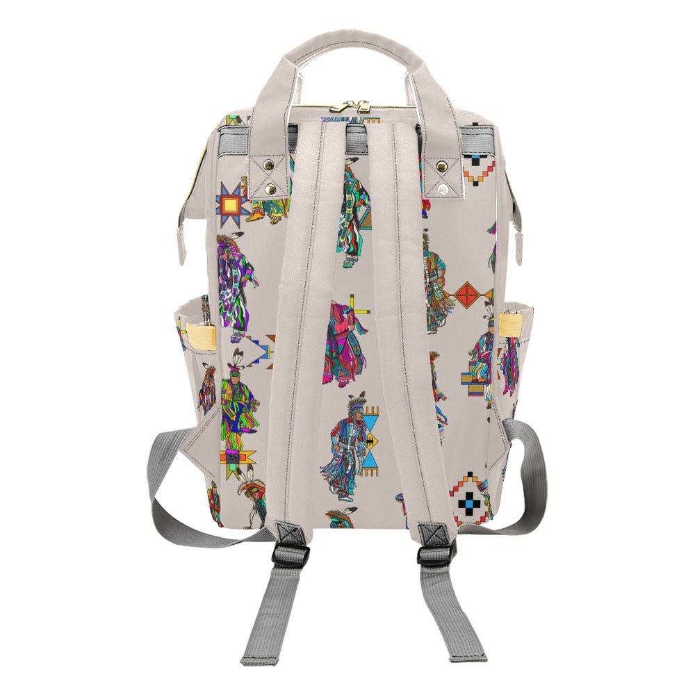 Men's Grass Dancers Muslin Multi-Function Diaper Backpack