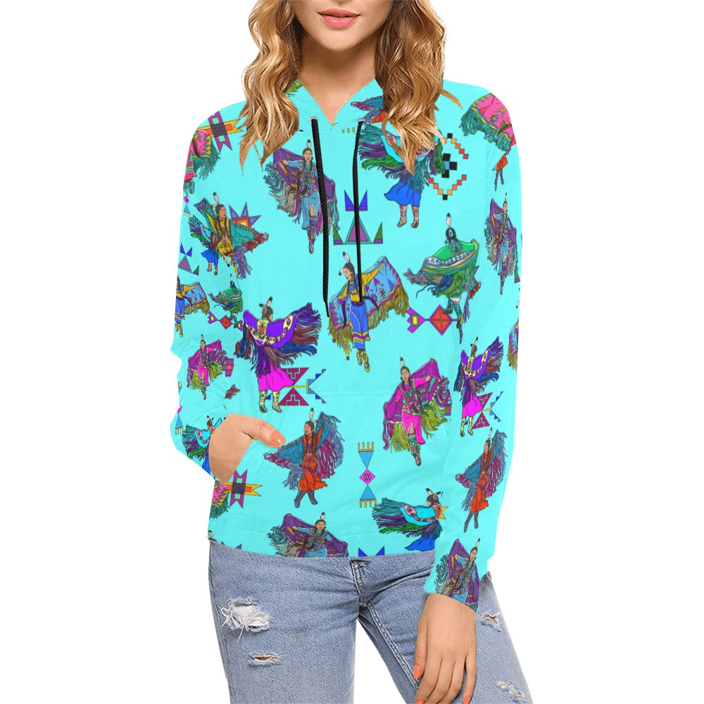 Women's Fancy Dancers Turquoise Hoodie for Women