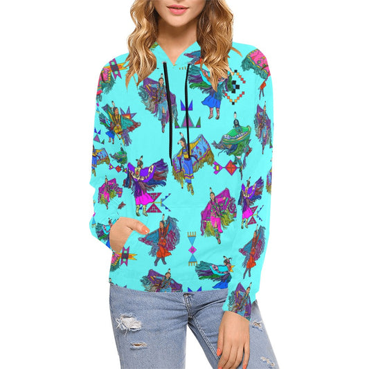 Women's Fancy Dancers Turquoise Hoodie for Women