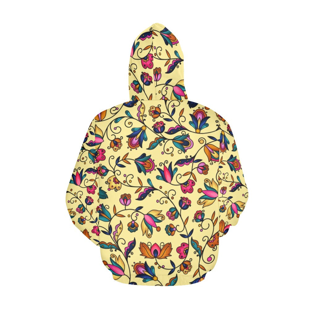 Copper Prairie Petals Yellow Hoodie for Women