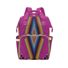 Load image into Gallery viewer, Diamond in the Bluff Pink Multi-Function Diaper Backpack/Diaper Bag
