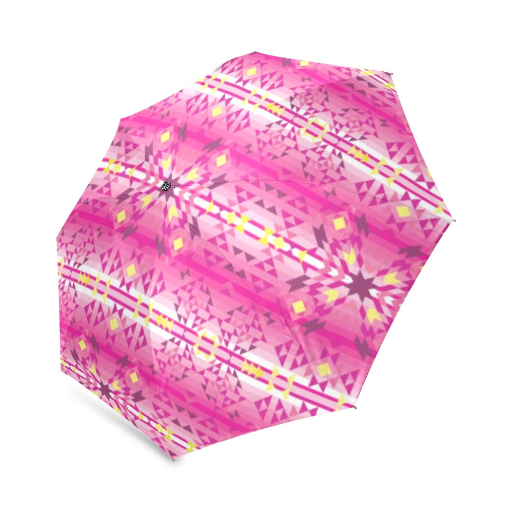 Pink Star Foldable Umbrella