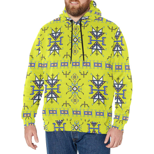 Eagle Strike Lime Men's Long Sleeve Fleece Hoodie