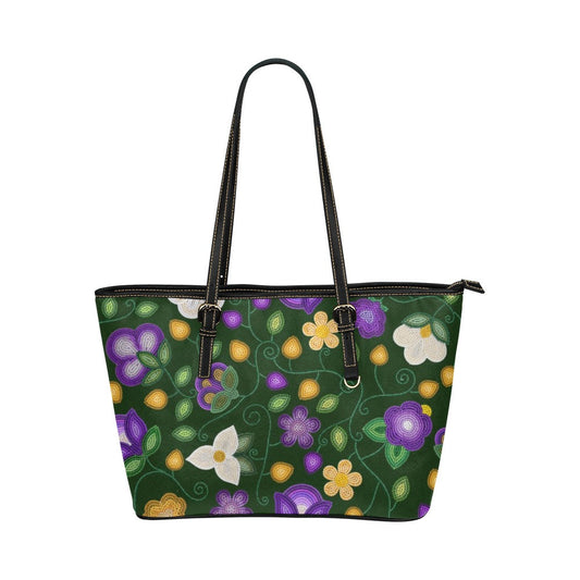 Midnight Moss Bloom Forest Leather Tote