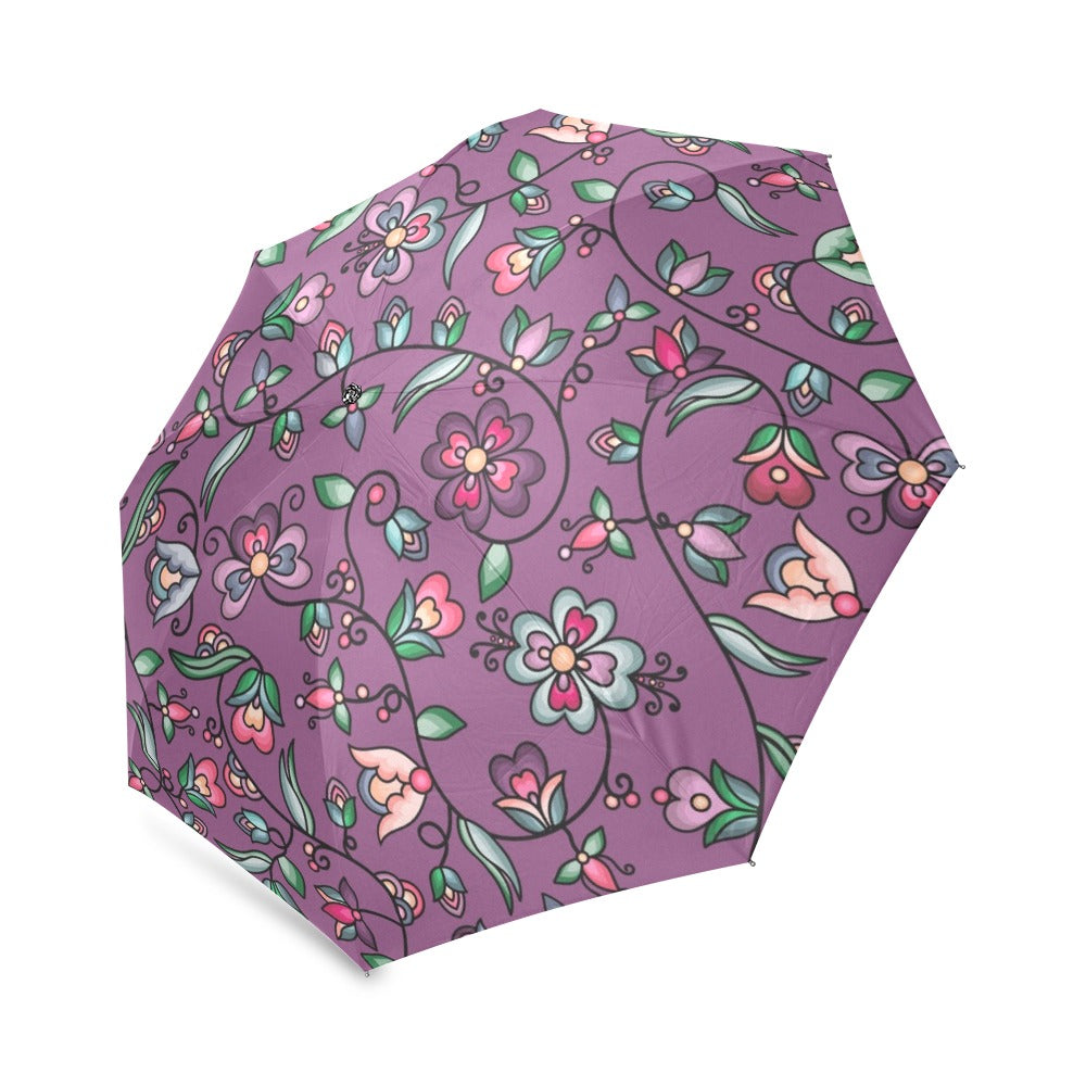 Amber Evening Garland Purple Foldable Umbrella