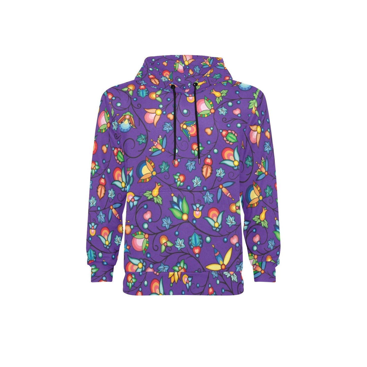 Prairie Plains Spirit Midnight Purple Men's Long Sleeve Fleece Hoodie