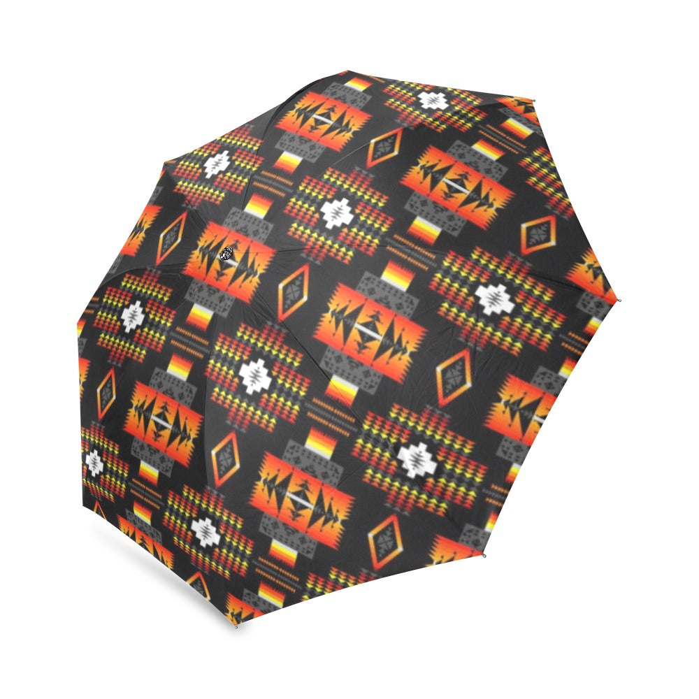 Seven Tribes Black Foldable Umbrella