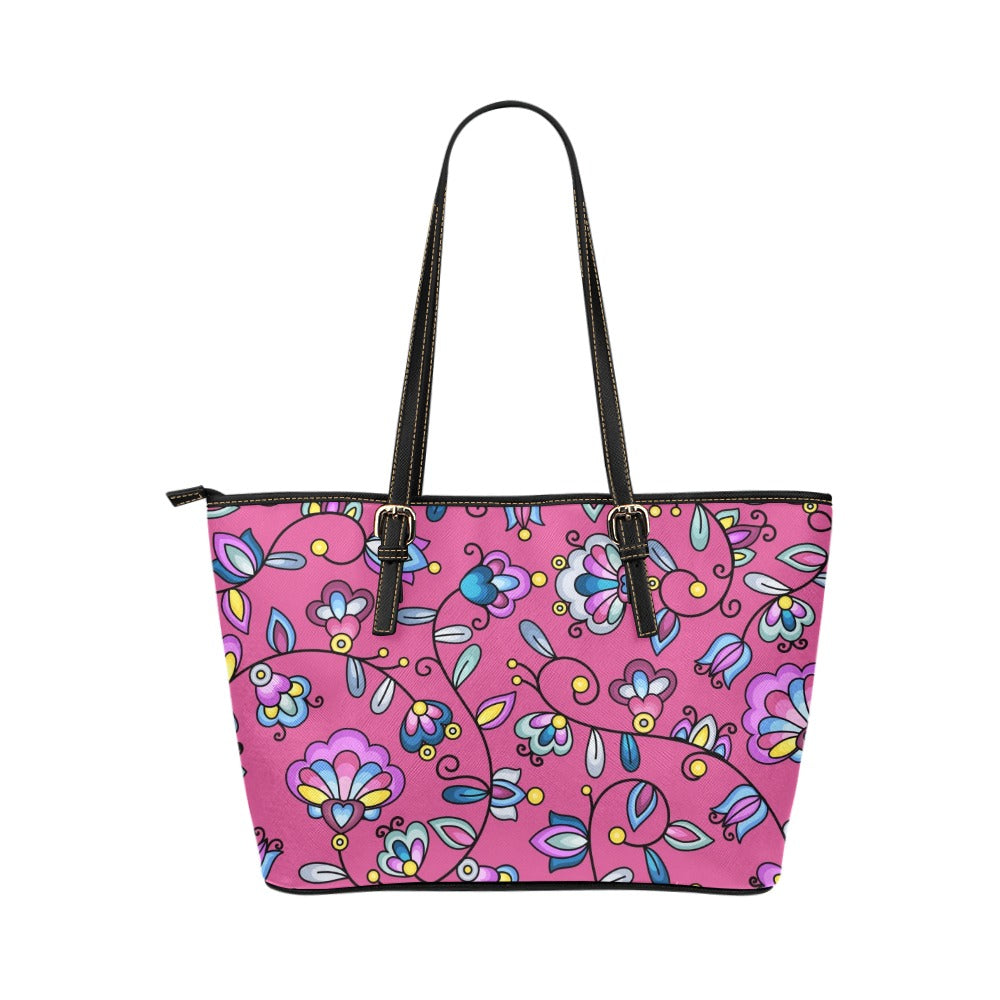 Autumn Bundle Blessing Pink Leather Tote