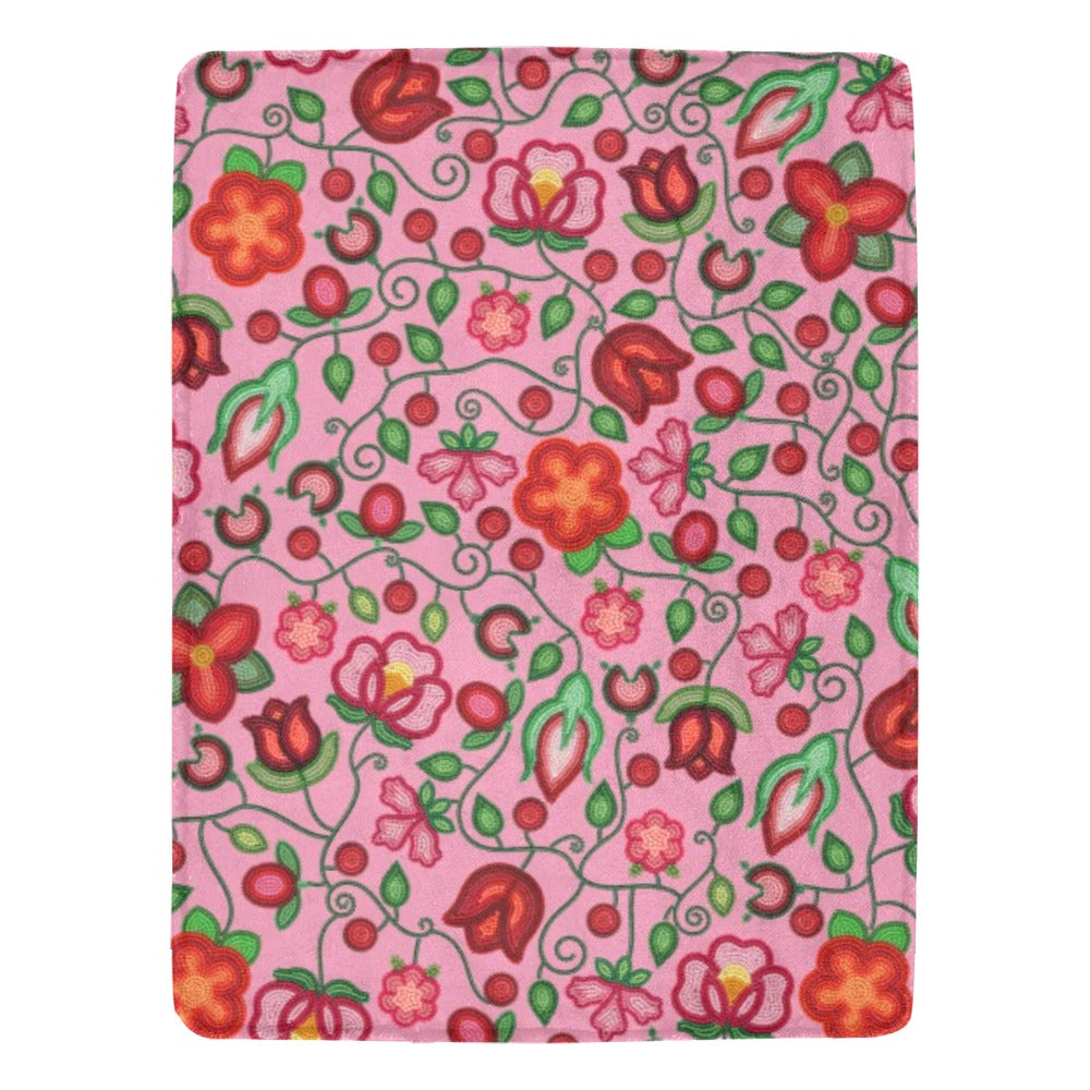 Rose Reverie Pink X-Large Micro Fleece Blanket