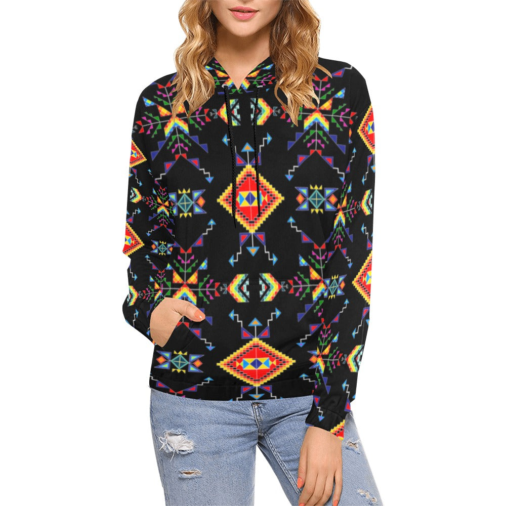 Buffalo Jump Black Hoodie for Women